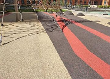 Цветное покрытие из каучуковой крошки