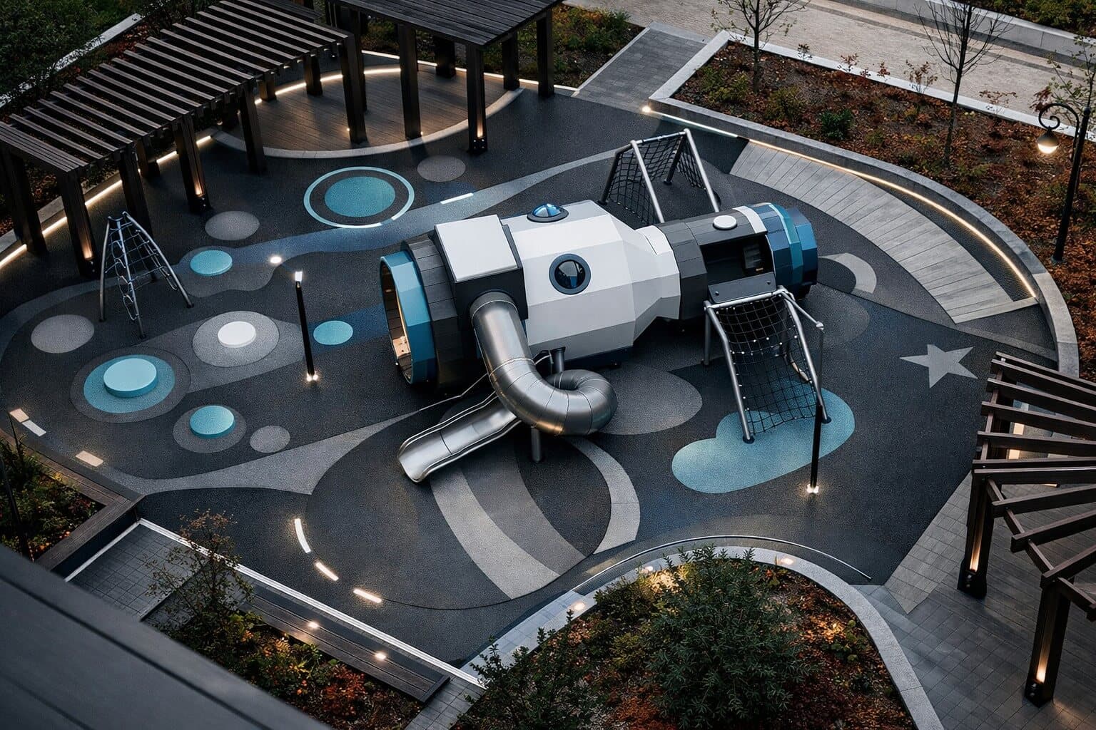 Каучуковое покрытие для игр и спорта