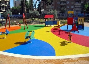 Бесшовное покрытие на площадке